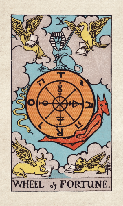 10 WHEEL OF FORTUNE Tarot Major Arcana Wheel of fortune tarot card