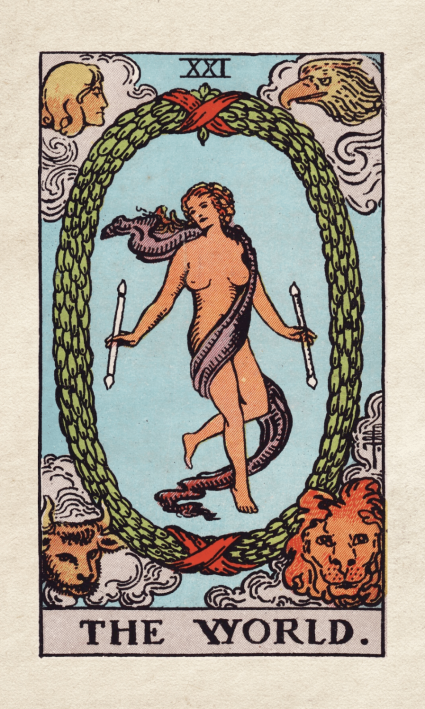 21 The World Tarot Major Arcana THE WORLD MAJOR ARCANA TAROT CARD