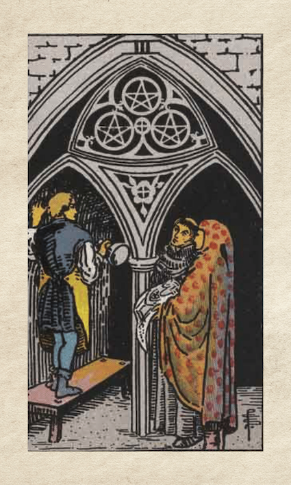 Rider-Waite Tarot Three of Pentacles