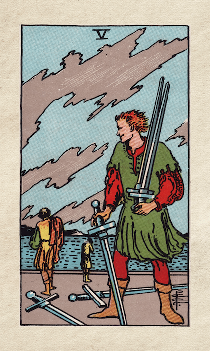 Rider Waite Tarot Five of Swords