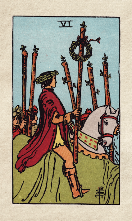 06 Six of wands Rider Waite Six of Wands