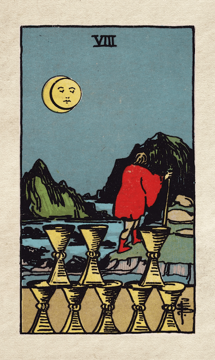 Rider Waite tarot Eight of Cups