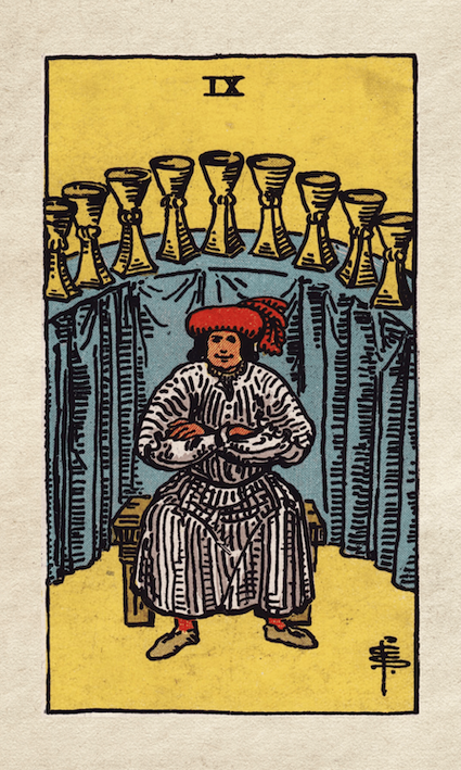 Rider Waite tarot Nine of cups