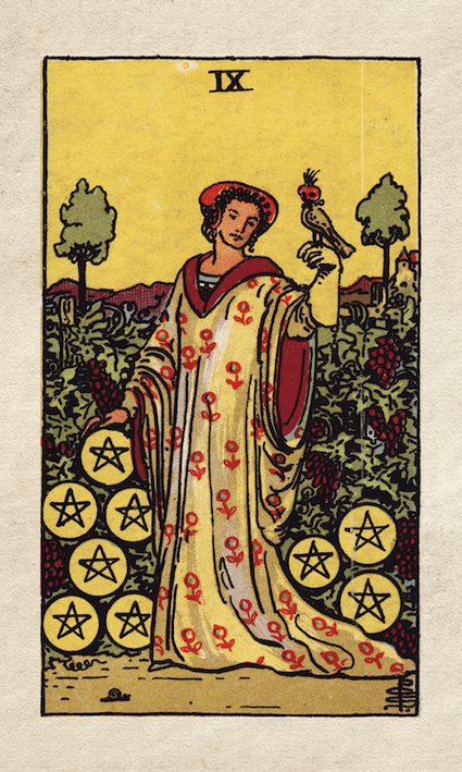 Rider-Waite Tarot Nine of Pentacles