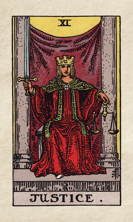 11 Justice Tarot Major Arcana Rider Waite Tarot Justice