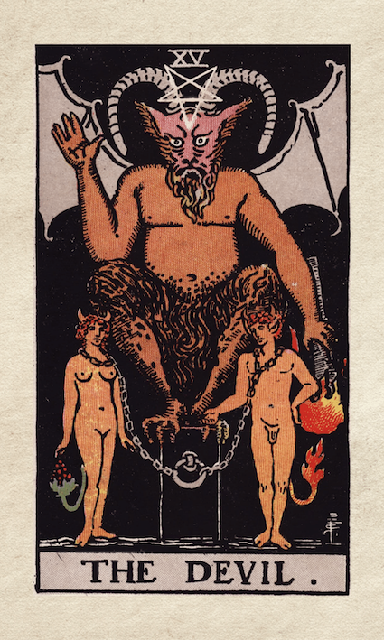 15 The Devil Tarot Major Arcana Rider Waite tarot The Devil