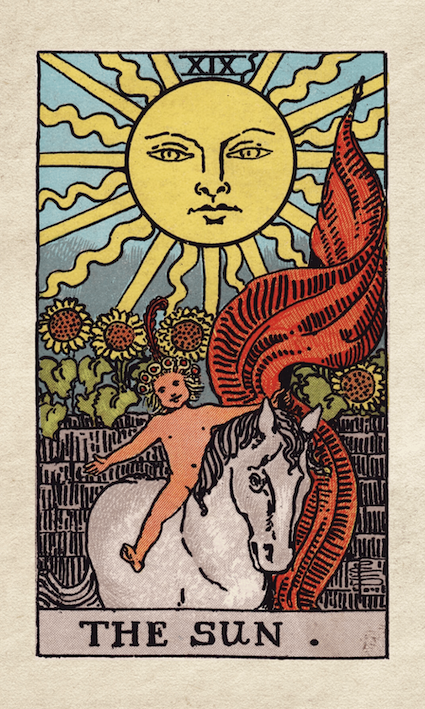 19 The Sun Tarot Major Arcana Rider Waite Tarot The Sun