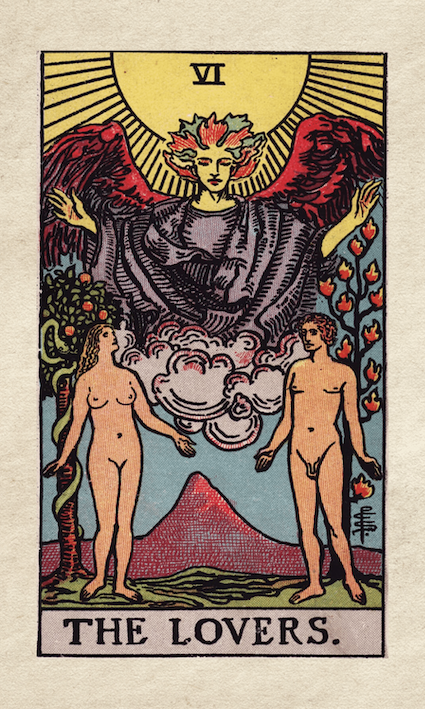 6 The Lovers Tarot Major Arcana Rider Waite Tarot The Lovers