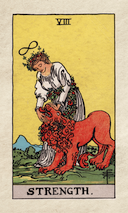 Strength tarot card and the lemniscate