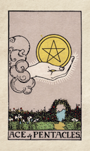 Ace of Pentacles stamp ace of pentacles